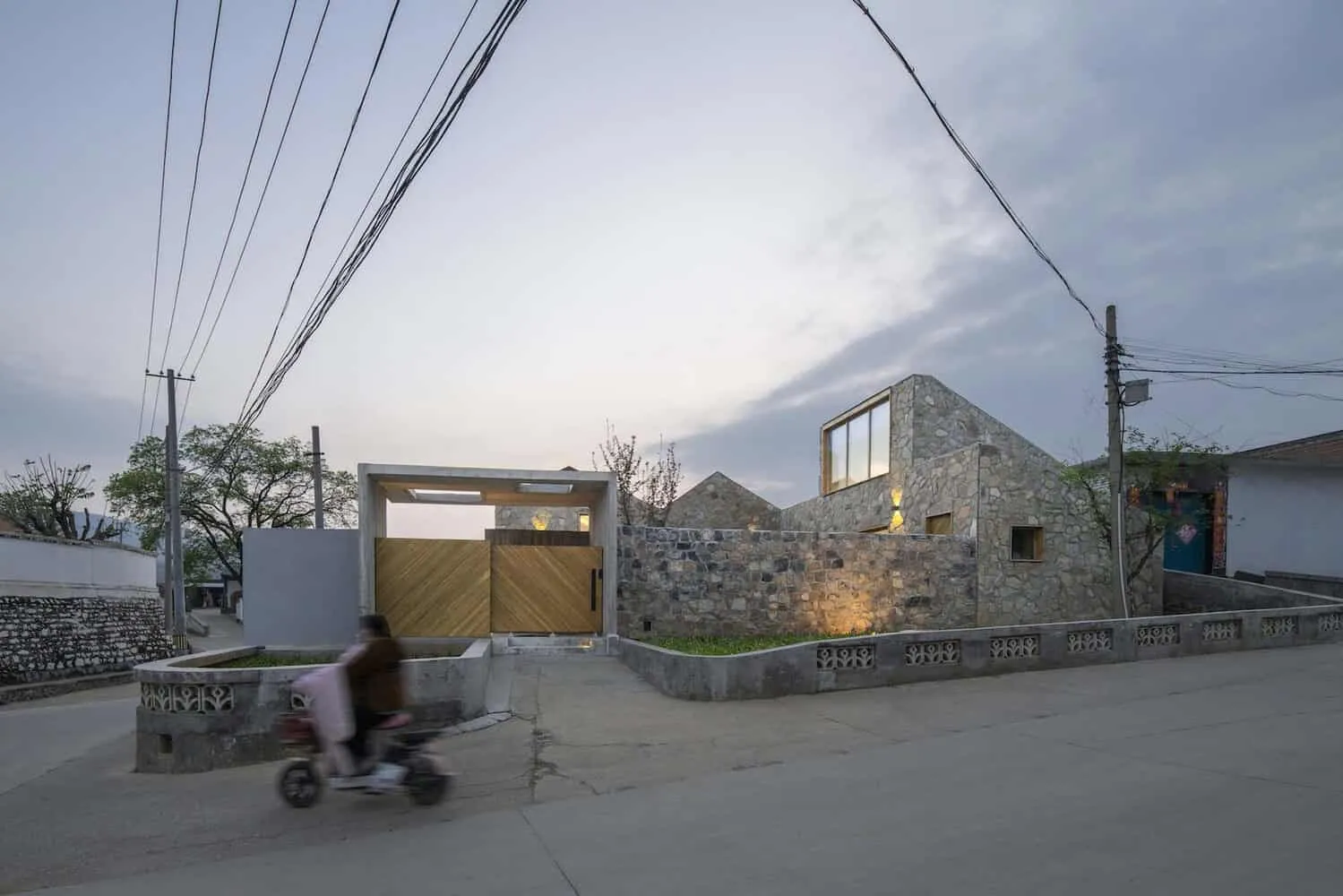 House with Folding Roof in Courtyard by MAT Office in Beijing, China