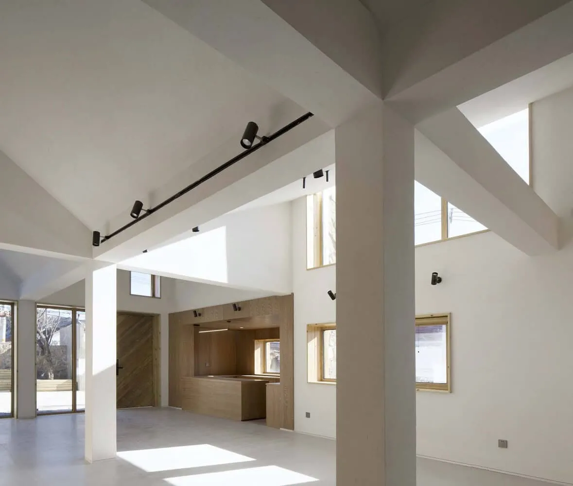 House with Folding Roof in Courtyard by MAT Office in Beijing, China