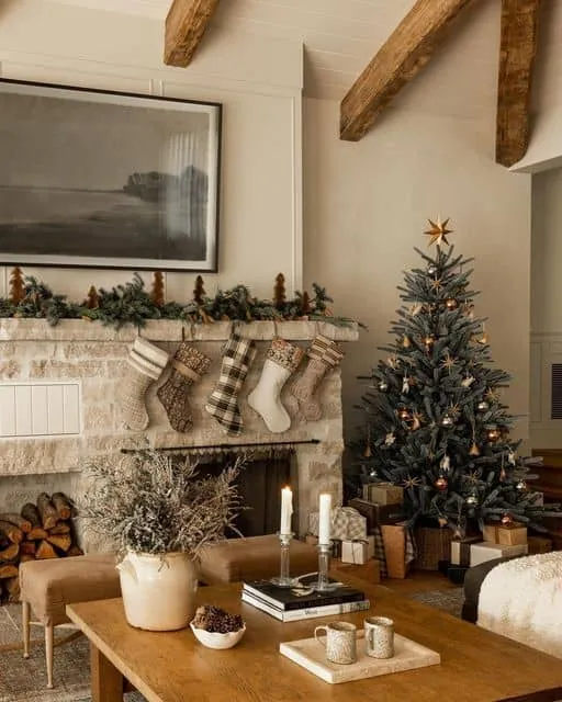 Idées de décoration de Noël rustique pour un intérieur chaleureux