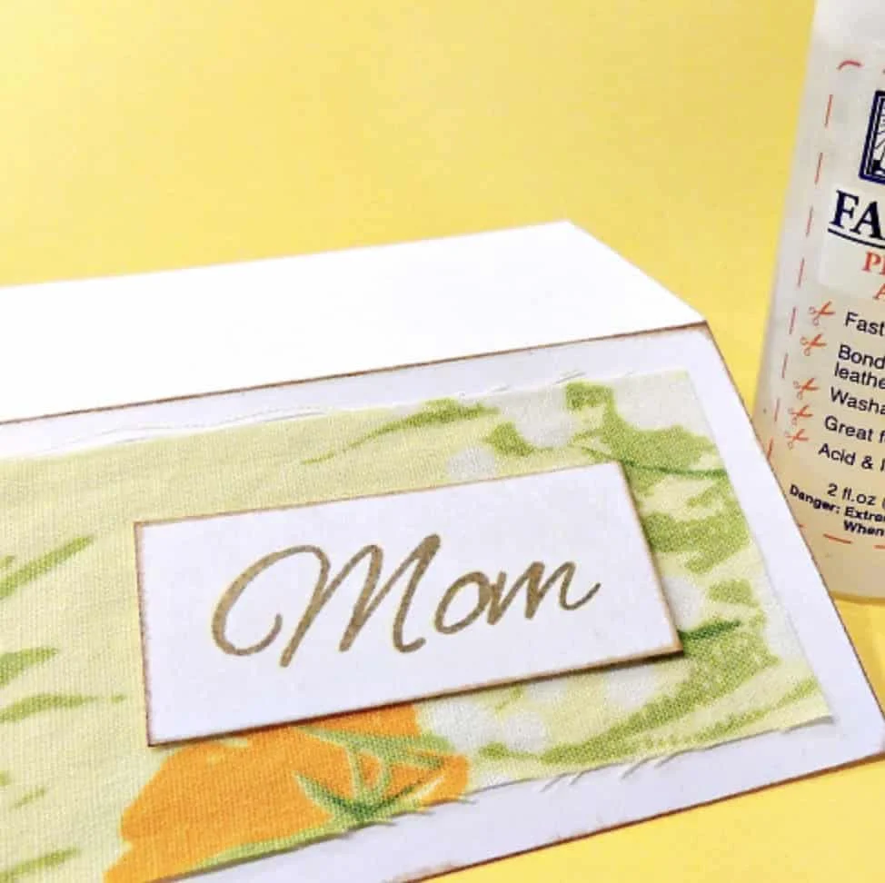 5. Tarjeta con tela vintage