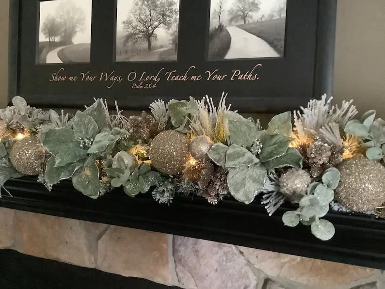 14. Guirnaldas para estantería del chimenea