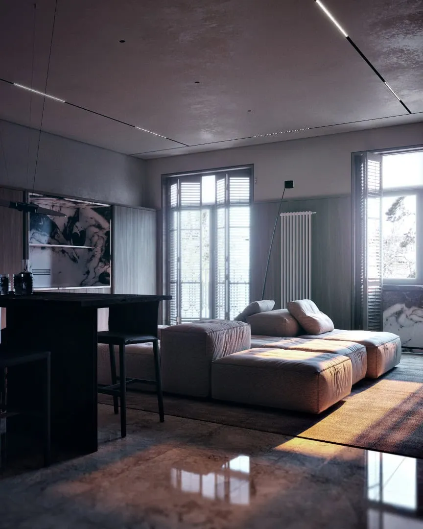 阿拉木图 Kvadrat Architects 公寓：中央区的宁静奢华