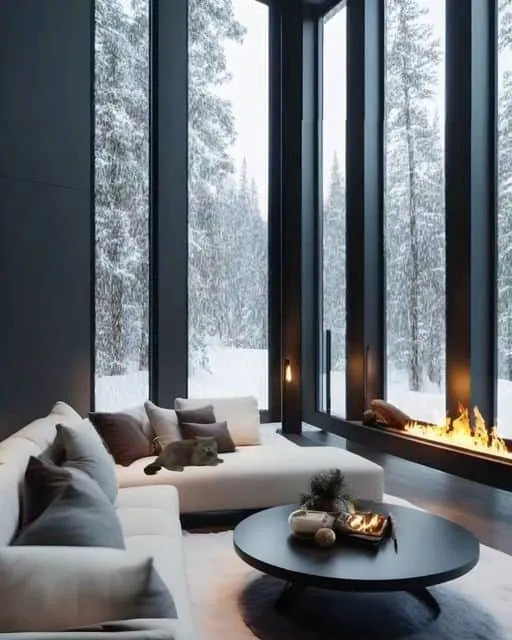 Sipping Hot Cocoa in Luxury on the Terrace of This Modern Mountain Retreat