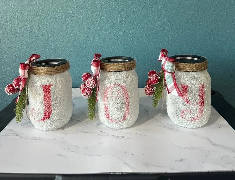 15. Frascos Mason para Navidad