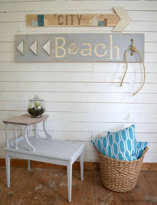 5. Scrap Wood Beach Signs
