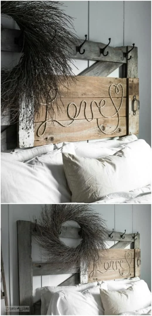 12. DIY Reclaimed Wood Rope Sign