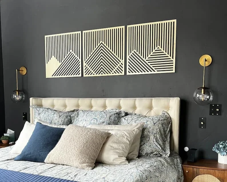 11. Геометричне гірське стінне мистецтво