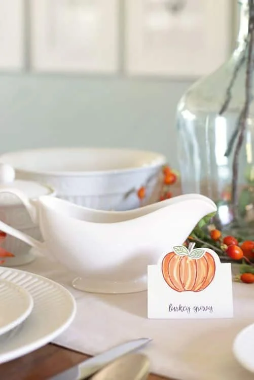 3. Etiquetas de comida con calabaza