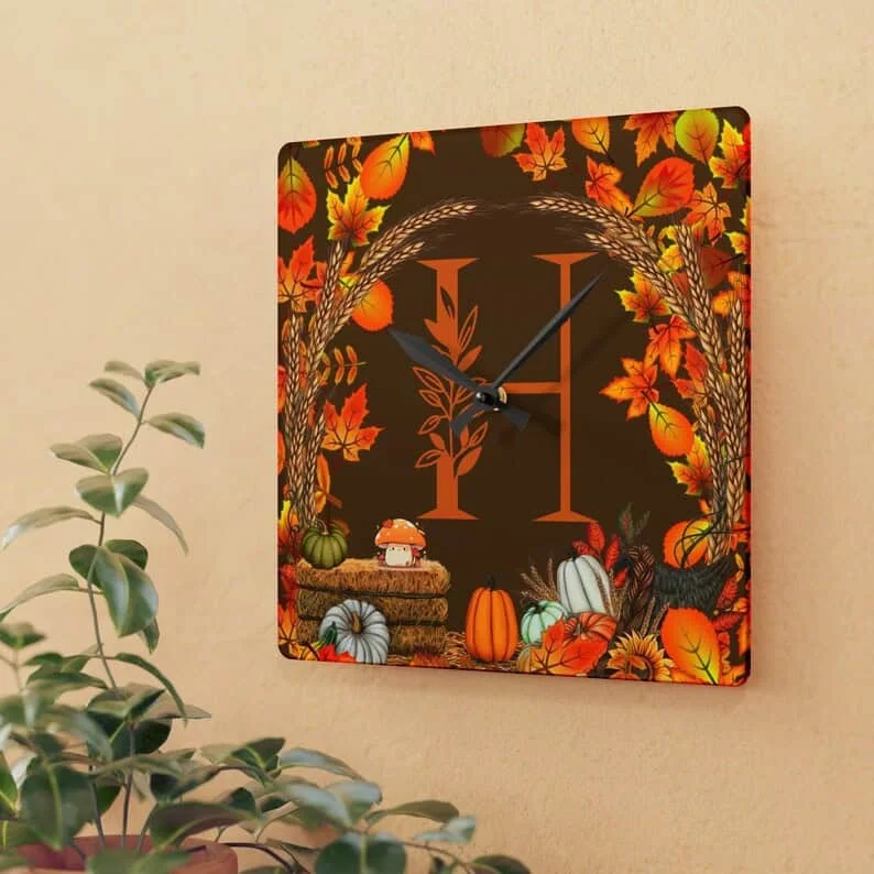 Персоналізовані настінні годинники з акрилу осені сучасний стиль