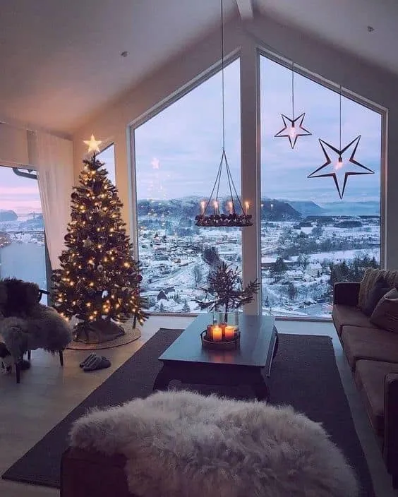 Redefine Christmas Comfort with Nordic Living Room Décor