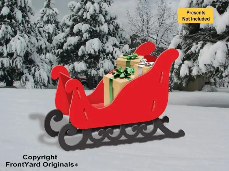 5. Gran y elegante trineo rojo