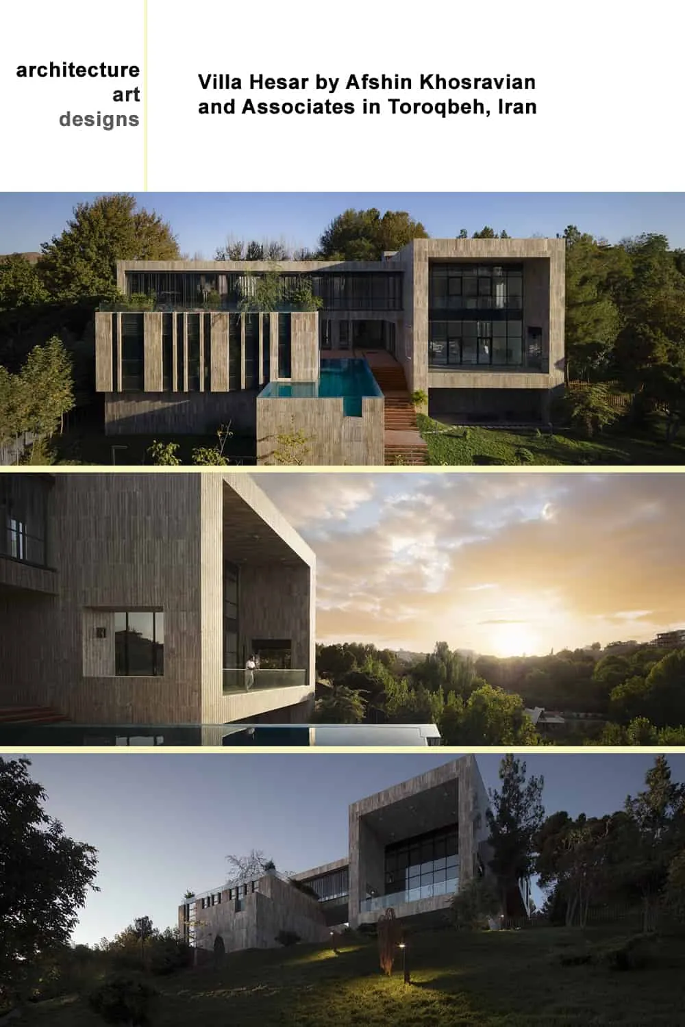 Hesar Villa by Afshin Hosseini and Associates in Torokhe, Iran