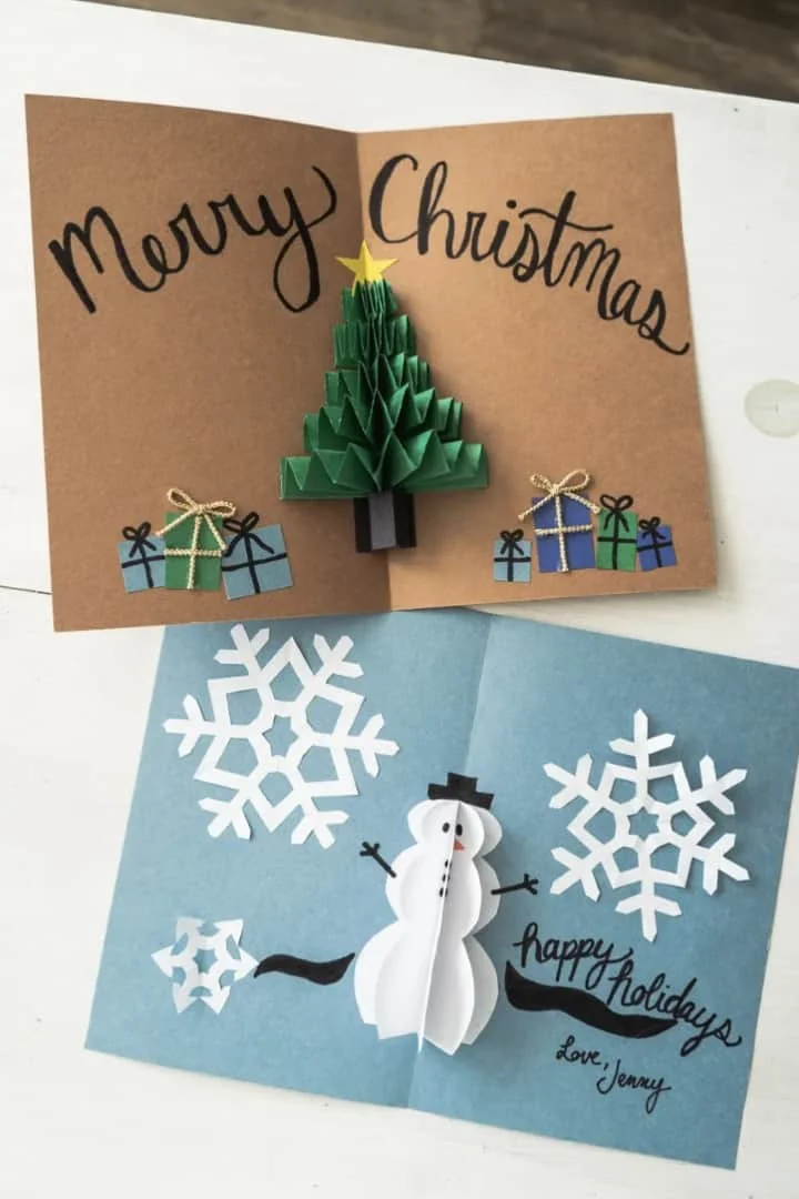 12. Tarjetas navideñas pop-up