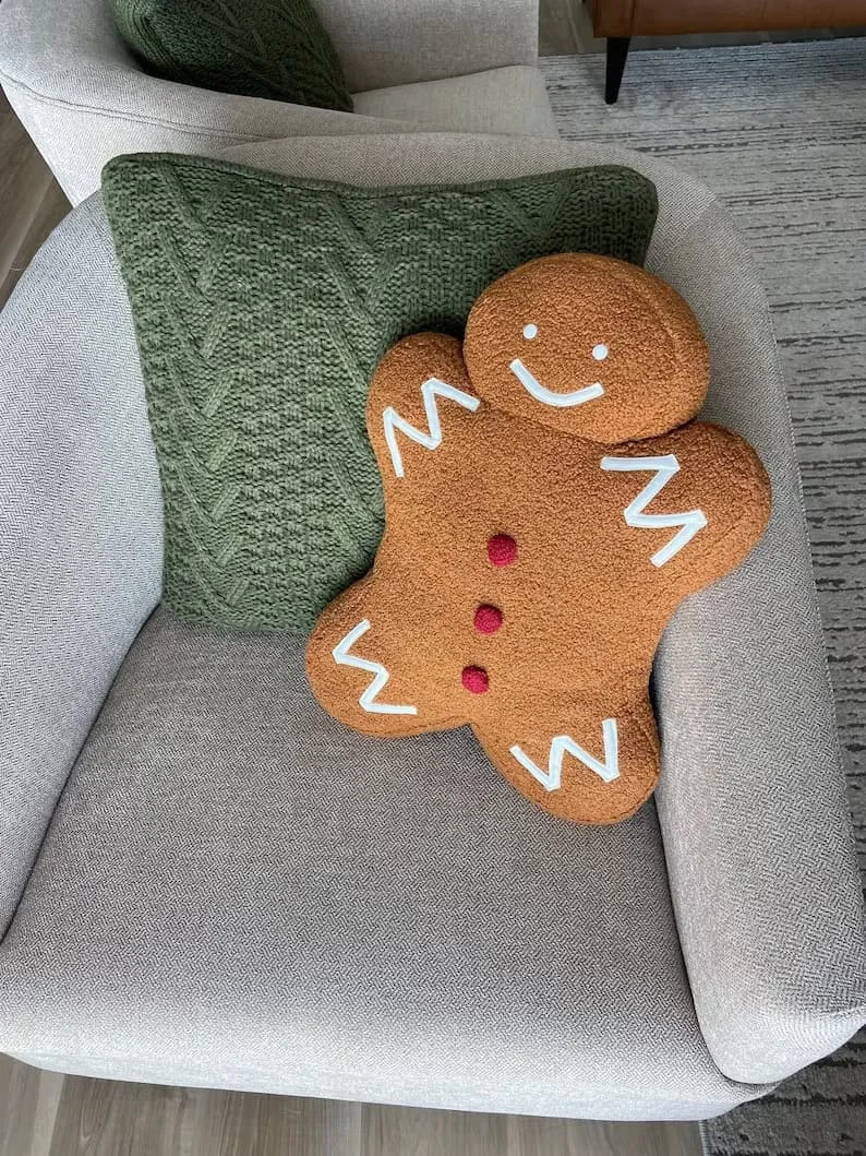 5. Almohada con galleta de Santa