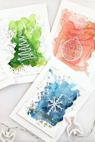 11. Tarjeta con pintura acuática