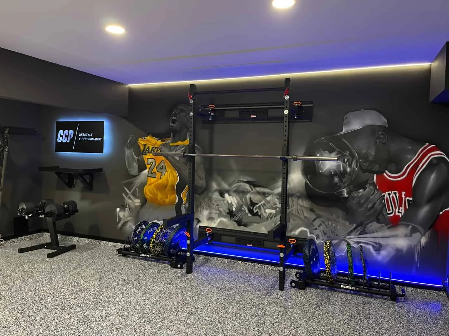 15. Sala de ejercicios en casa moderna, Orange County