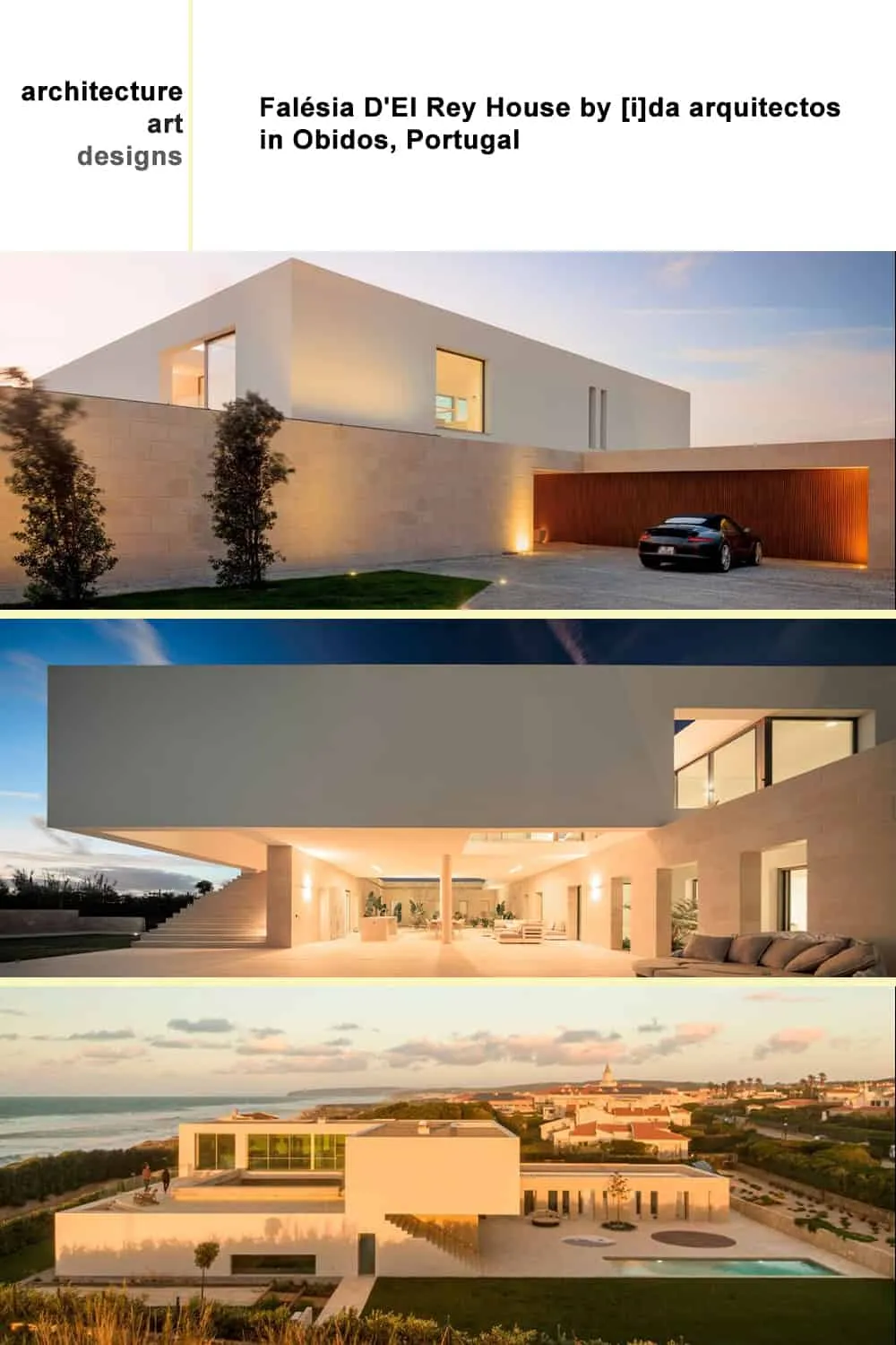 Casa Falésia del Rey de [i]da arquitectos en Obidos, Portugal