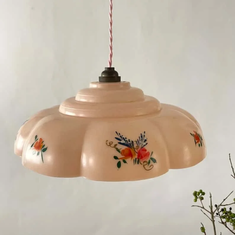 13. Lámpara deco francesa hermosa de los años 40 ‘LUMAPEL’