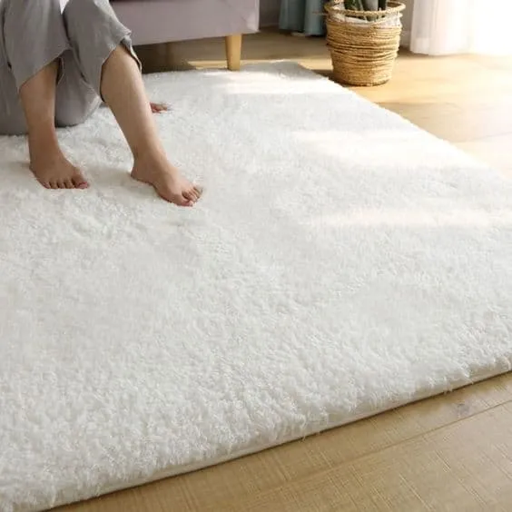 以棉质地毯的优雅风格粉刷地板