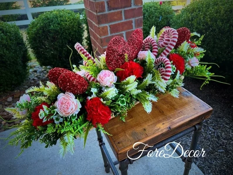 11. Composición de mesa para el Día de San Valentín