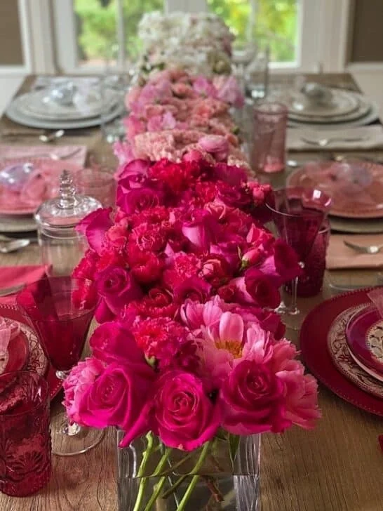 3. Mesa floral en degradado