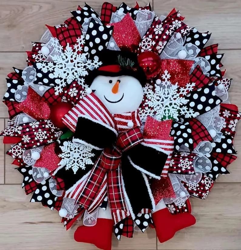 10. Muñeco de nieve colgante navideño