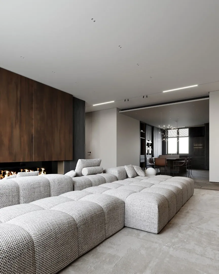 Kvadrat Architects设计的阿尔卑斯风格公寓：阿斯塔纳市中心的山间舒适感