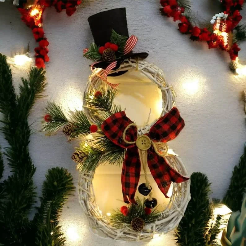 12. Muñeco de nieve colgante