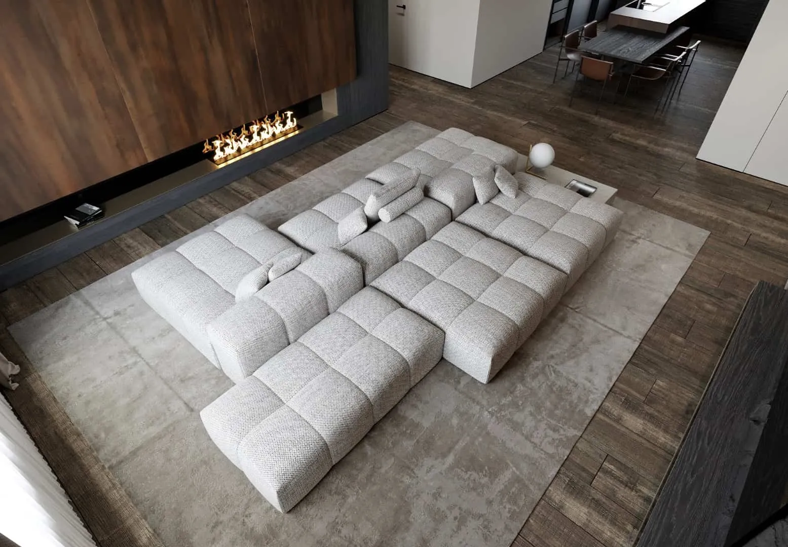 Kvadrat Architects设计的阿尔卑斯风格公寓：阿斯塔纳市中心的山间舒适感