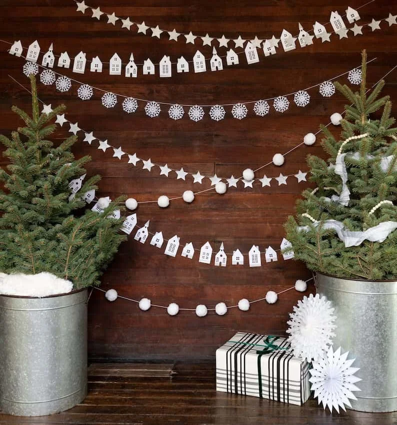 14. White Winter Houses Banner