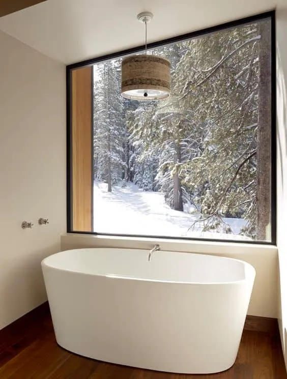 The Magic of Large Winter Windows in Your Bathroom