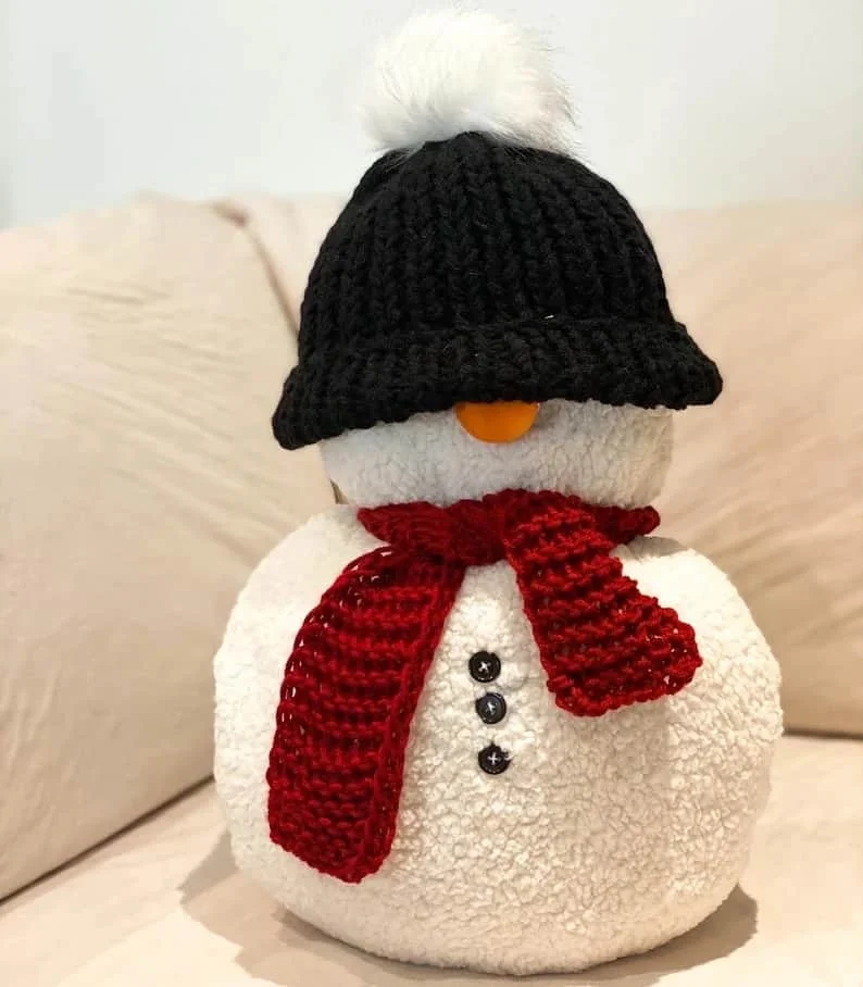 4. Almohada de muñeco de nieve