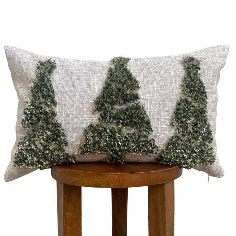 13. Lumbar Pillow with Christmas Print