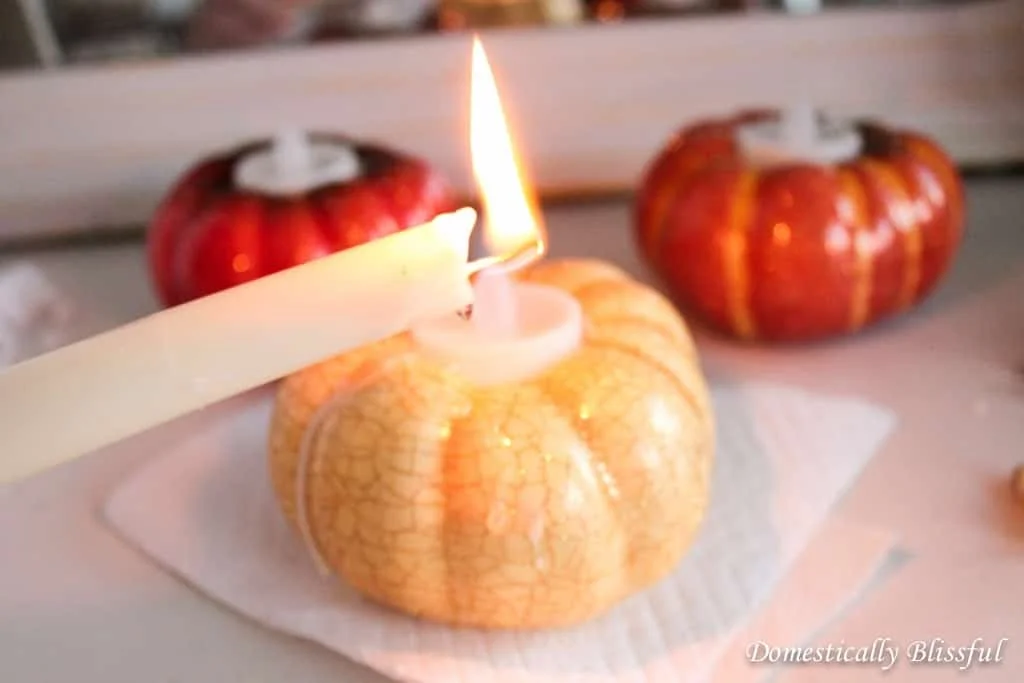 3. Portavelas de calabaza