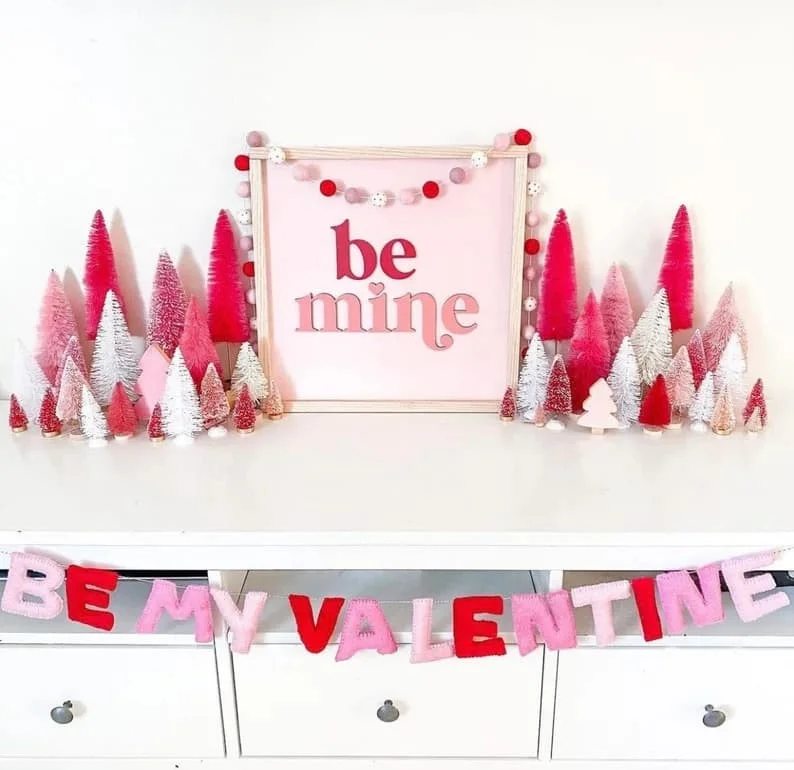 9. Bandera de fieltro "Sé mi Valentín"