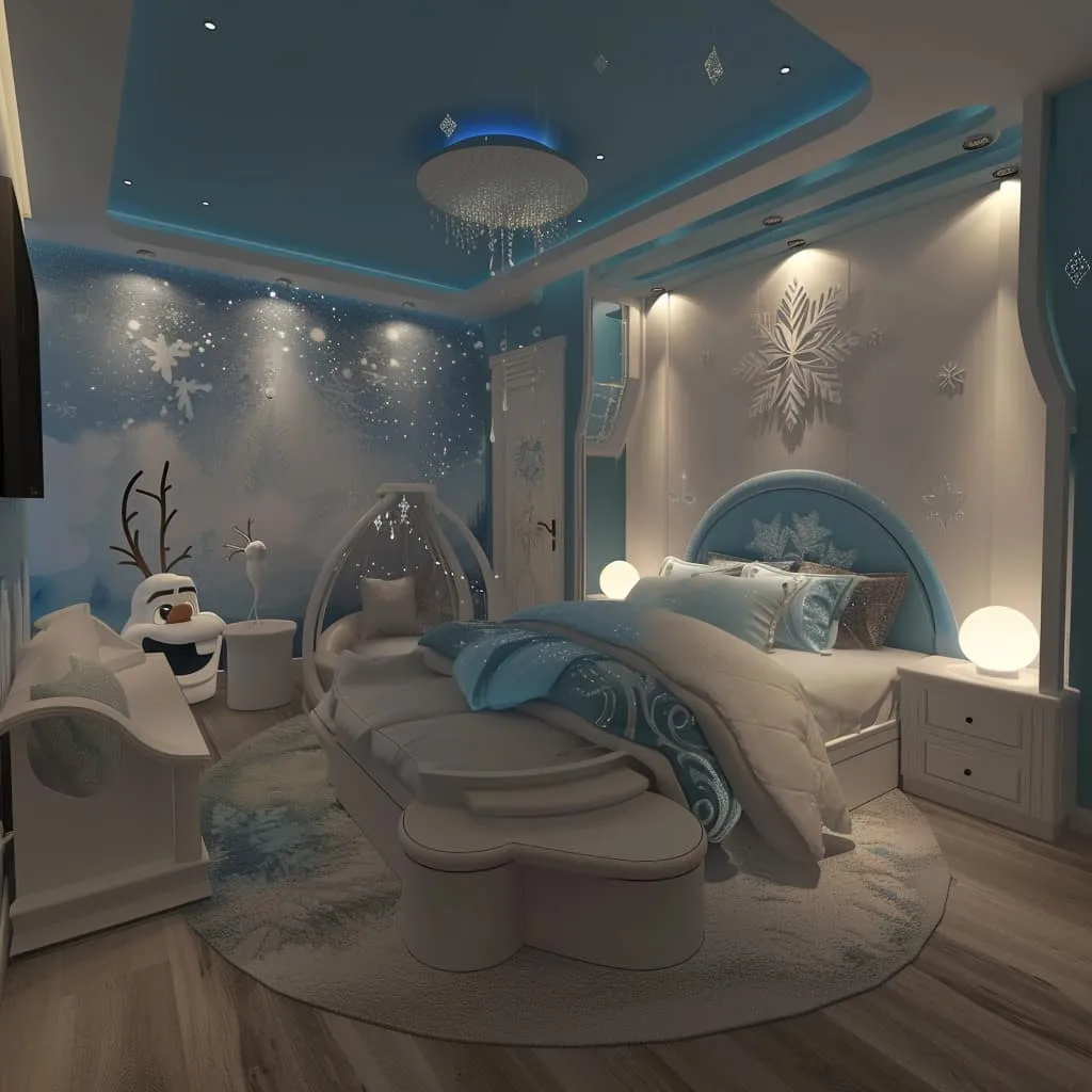冰封幻想:15款艾莎风格卧室设计,为您的小冰雪公主打造梦幻空间 冰封幻想:15款艾莎风格卧室设计,为您的小冰雪公主打造梦幻空间