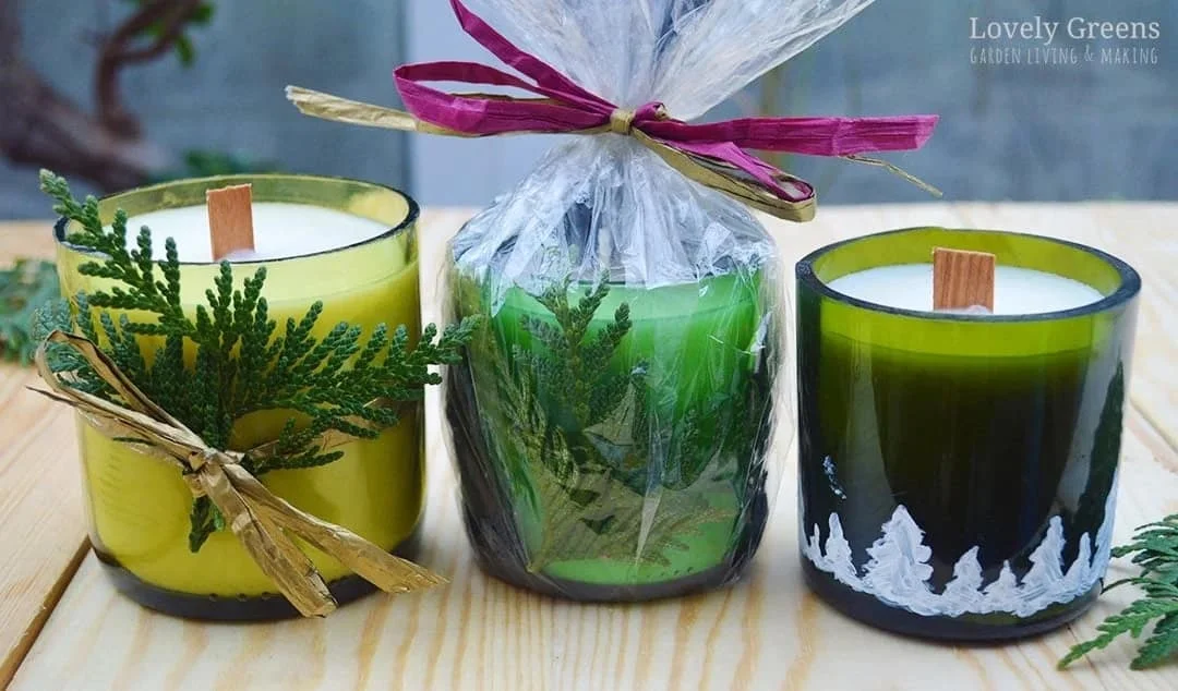 7. Convierte botellas de vino en velas artesanales