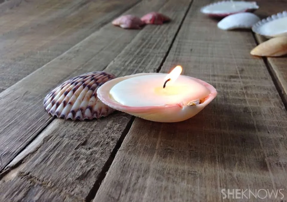 11. Convierte conchas en hermosas velas