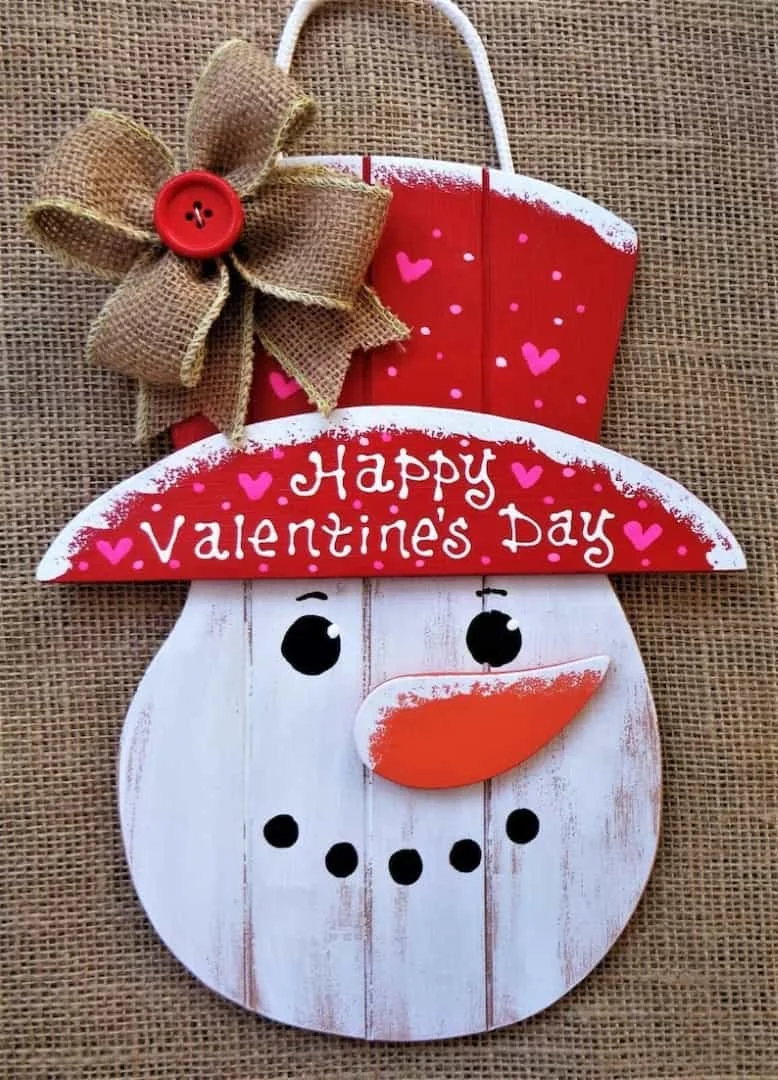 7. Tarjeta de nieve Día de San Valentín
