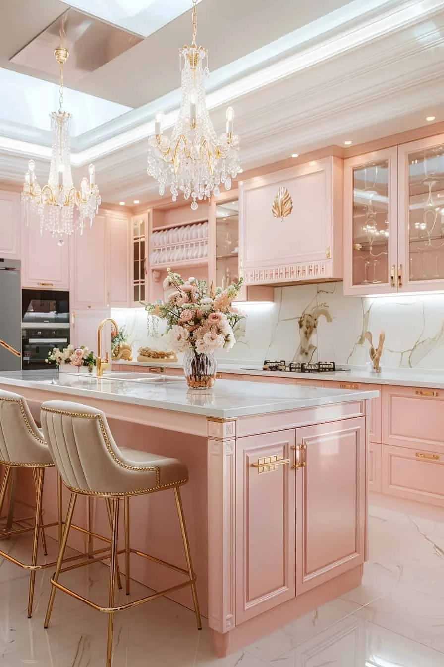 33 Красивые идеи дизайна кухни в барби розовом, вызывающие игривую элегантность 33 Красивые идеи дизайна кухни в барби розовом, вызывающие игривую элегантность