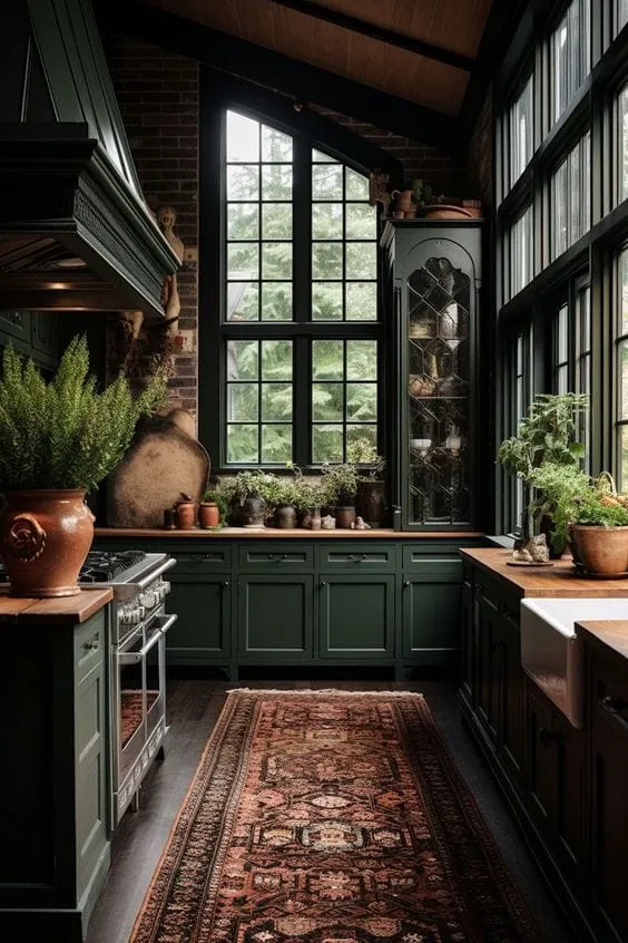 Dark Atmosphere Farmhouse Kitchen Style for Inspiration