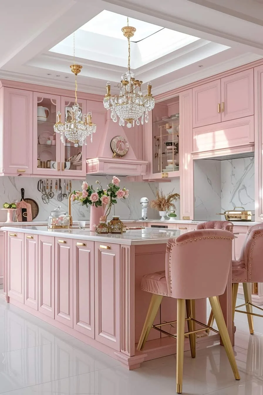 33 Красивые идеи дизайна кухни в барби розовом, вызывающие игривую элегантность 33 Красивые идеи дизайна кухни в барби розовом, вызывающие игривую элегантность