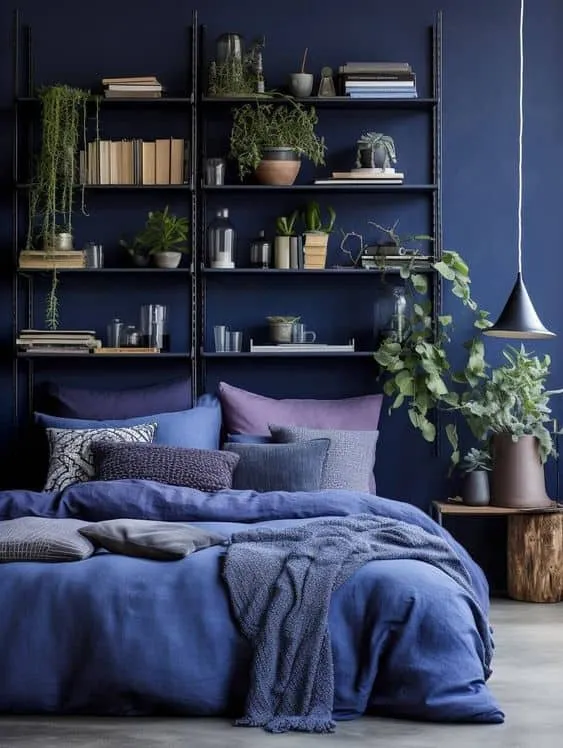 在2024年室内设计中运用深蓝色的宇宙魅力