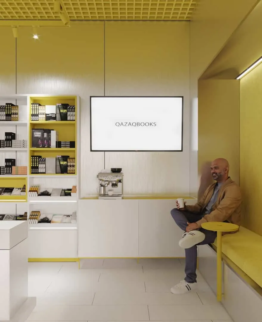 QAZAQBOOKS by Kvadrat Architects: A Cultural Landmark in Astana Spanning 355 Square Feet QAZAQBOOKS by Kvadrat Architects: A Cultural Landmark in Astana Spanning 355 Square Feet