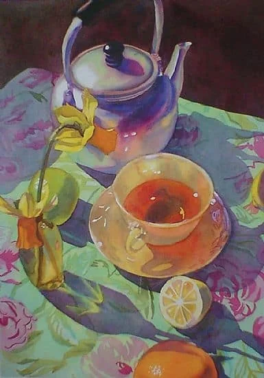 28. 美好——茶歇，Linnéa Tobias水彩画