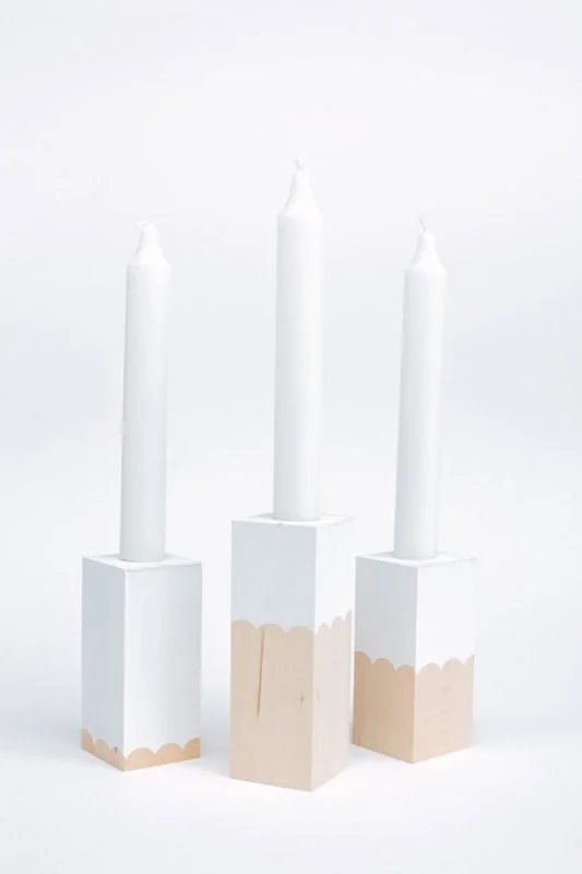 3. Portavelas DIY de madera