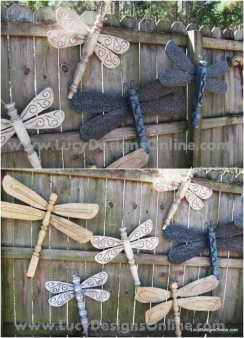 3. Decoración para valla en forma de libélula