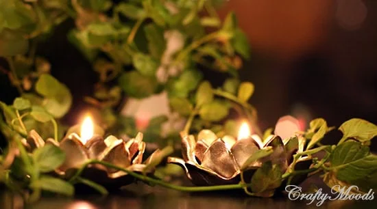 12. Portavelas en forma de loto