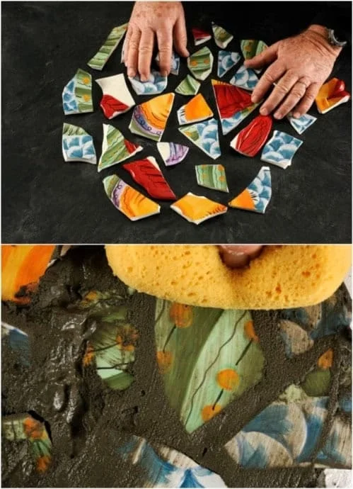 5. Mesa mosaico hecha a mano