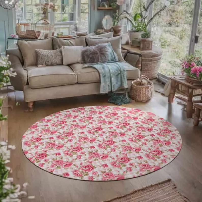 9. Alfombra coqueta circular